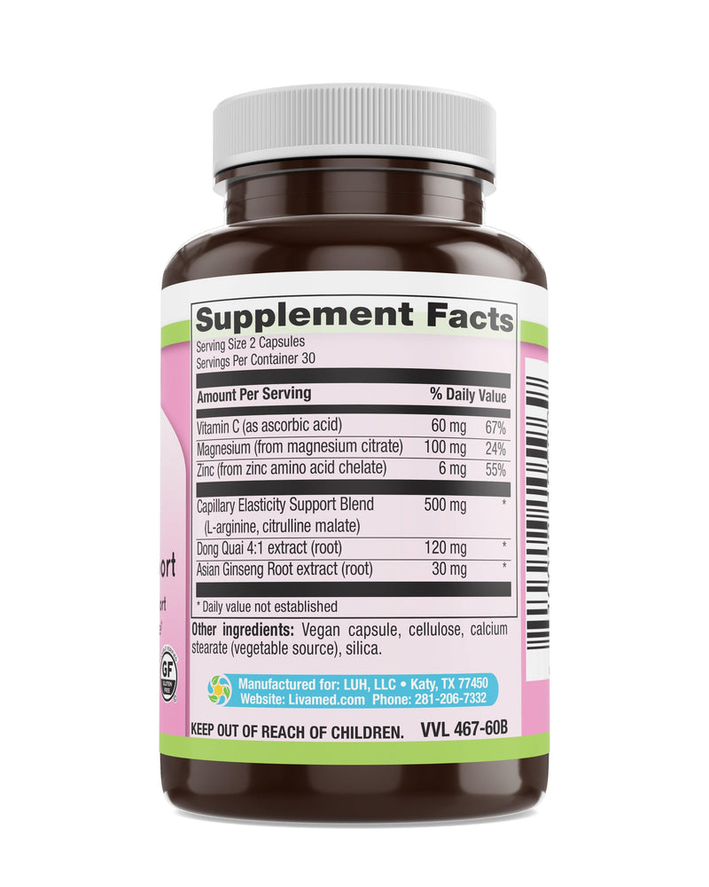 Livamed - Hot Flash Perimenopause Support Veg Caps 60 Count - Vitamins Emporium