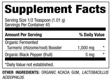 Livamed - Fermented Organic Turmeric Booster Powder with Black Pepper  1.6 oz Count - Vitamins Emporium