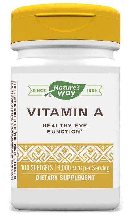 Nature's Way Vitamin A 3,000 IU, 100 Softgels