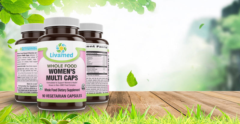 Livamed - Women's Multi Veg Caps - Whole Food Essentials   90 Count - Vitamins Emporium