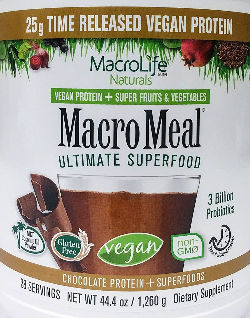Macrolife Naturals Macromeals, Chocolate, 37 Ounce - Vitamins Emporium