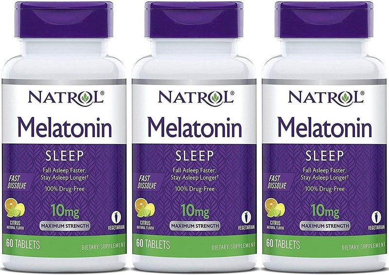 Natrol Fast Dissolve Melatonin Tablets 10 mg, Citrus Punch Flavor 60 ea - Vitamins Emporium