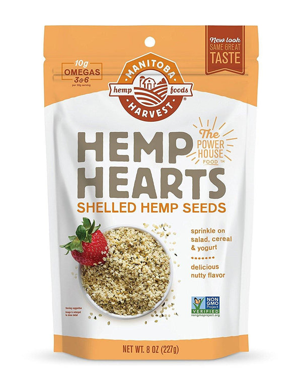 Manitoba Harvest Hemp Hearts Raw Shelled Hemp Seeds, 8oz (Pack of 2); with 10g of Protein & Omegas per Serving - Vitamins Emporium