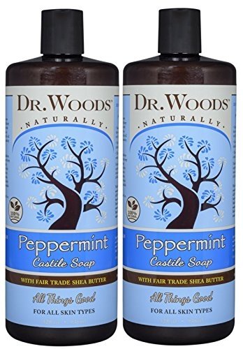 Dr. Woods Pure Peppermint Liquid Castile Soap with Organic Shea Butter, 32 Ounce - Vitamins Emporium