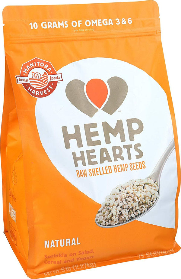 Manitoba Harvest Hemp Heart Raw Shld Seeds, 5 lb - Vitamins Emporium