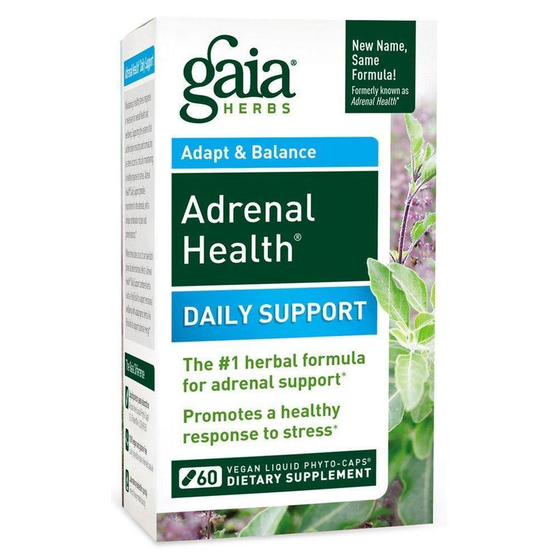 Gaia Herbs Adrenal Health Daily Support Liquid Phyto-Caps, 60 Count - Vitamins Emporium