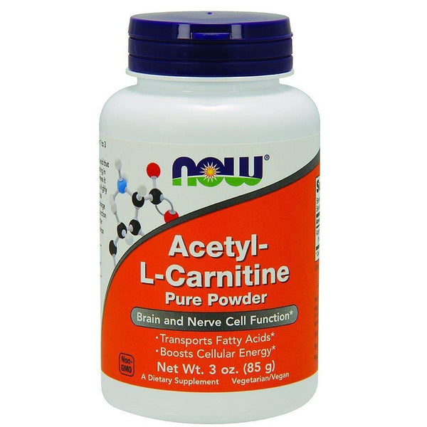NOW Acetyl-L-Carnitine Powder, 3-Ounce - Vitamins Emporium