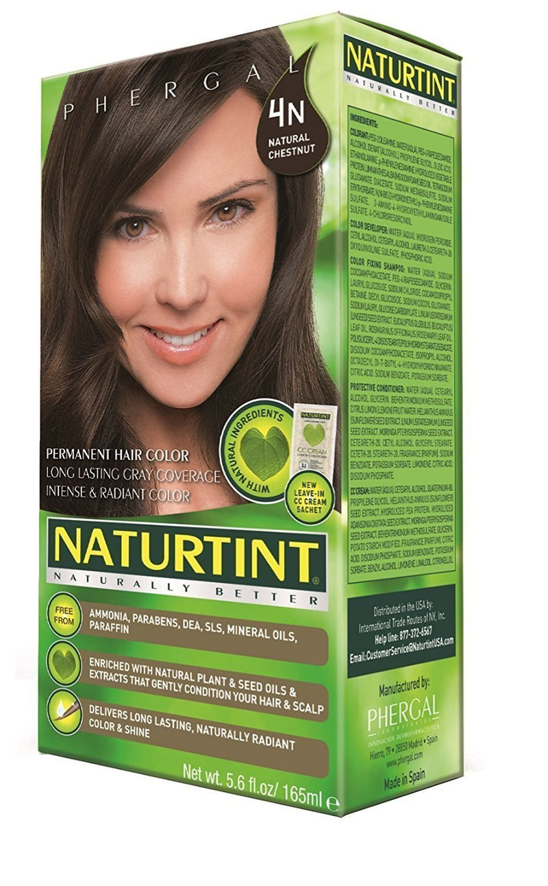 Permanent Hair Color Natural Chestnut, 4N ( Multi-Pack) 4 Pack - Vitamins Emporium