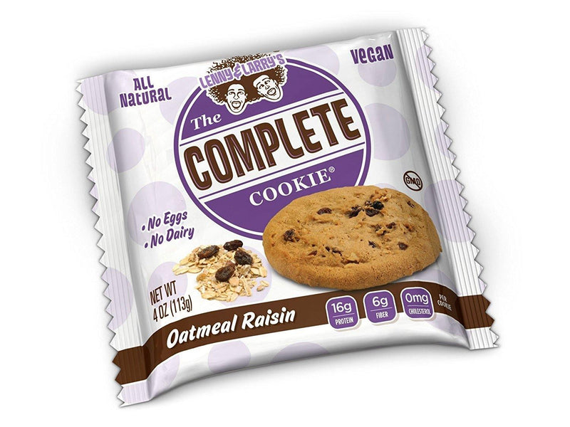 Lenny & Larry's The Vegan Complete Cookie Oatmeal Raisin - 12 Cookies - Vitamins Emporium