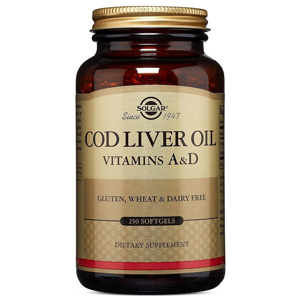 Solgar – Norwegian Cod Liver Oil (Vitamin & D Supplement) 250 Softgels - Vitamins Emporium