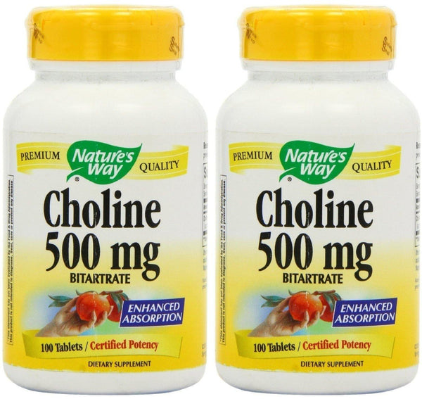 Nature's WAY Choline 500mg 100 Tabs X 2 - Vitamins Emporium