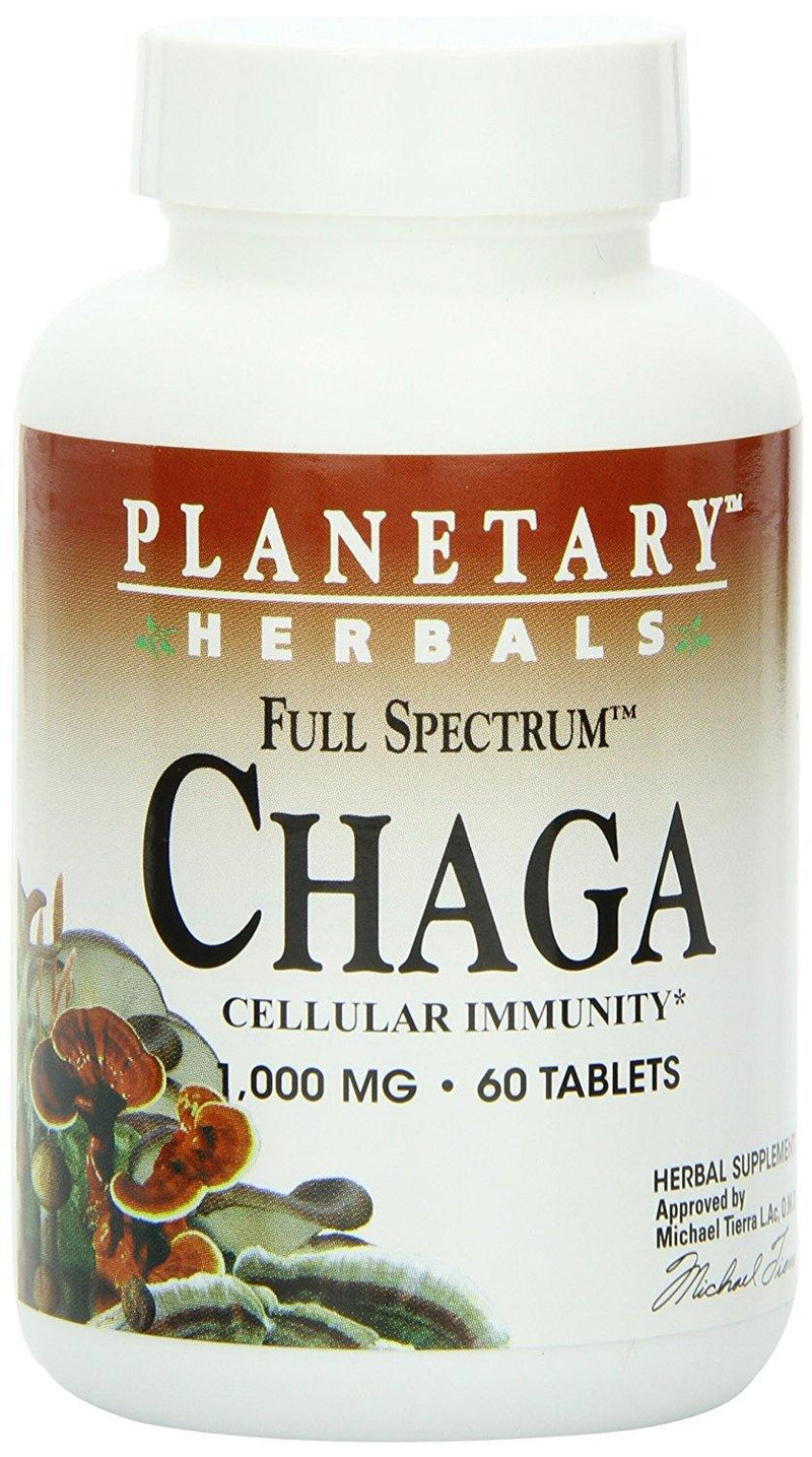Planetary Herbals Chaga Full Spectrum, Enhance Cellular Immunity, 60 Tablets - Vitamins Emporium