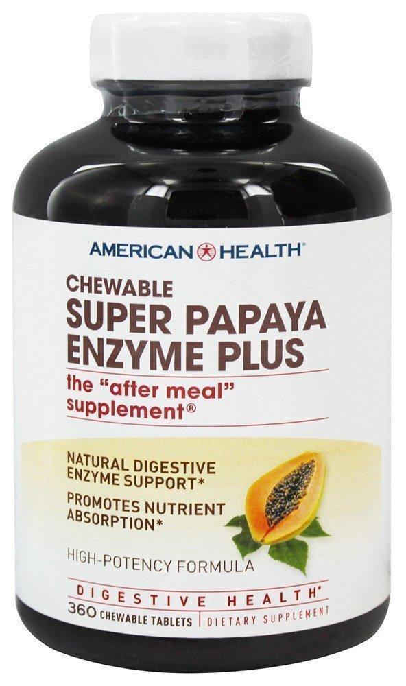 American Health - Super Papaya Enzyme Plus Chewable High Potency - 360 Chewable Tablets - Vitamins Emporium