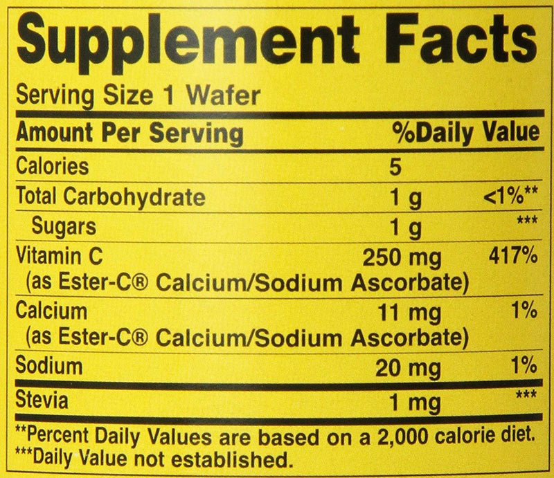 American Health Ester-C, 250 mg, Orange, 125 Count - Vitamins Emporium