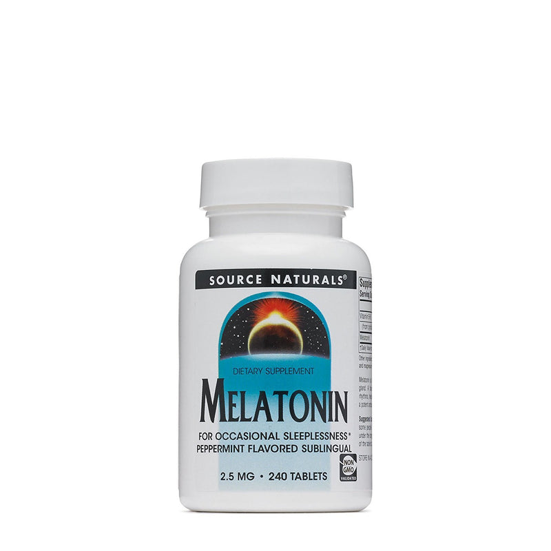 Source Naturals Sleep Science Melatonin 2.5mg Peppermint Flavor Promotes Restful Sleep and Relaxation - Supports Natural Sleep/Wake Patterns and Rhythms- 240 Lozenges - Vitamins Emporium