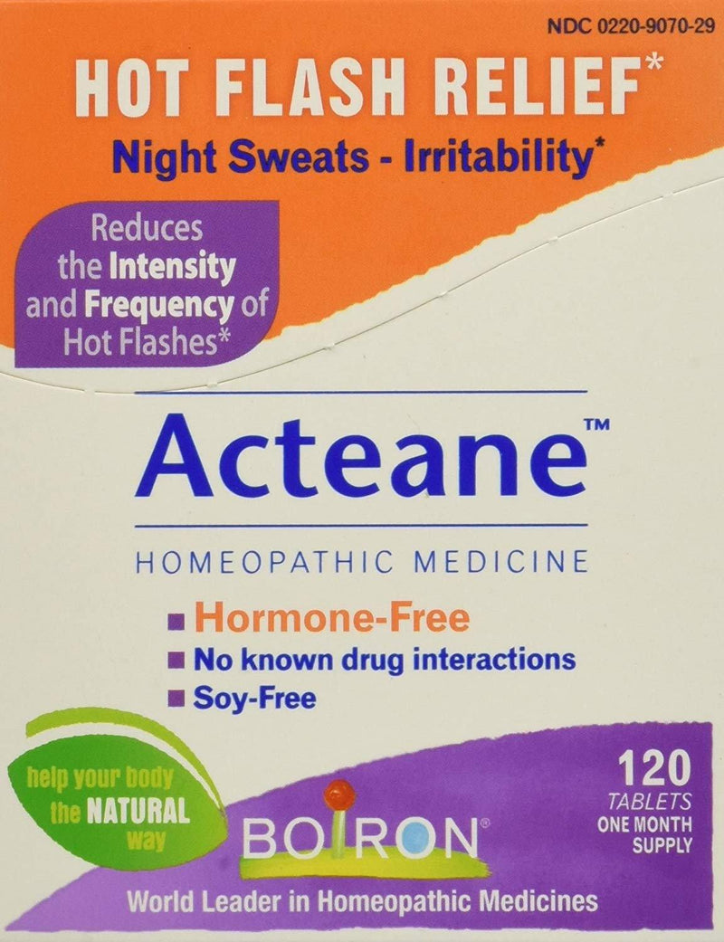 Boiron Acteane, 120 Tablets, Homeopathic Medicine for Hot Flash Relief - Vitamins Emporium