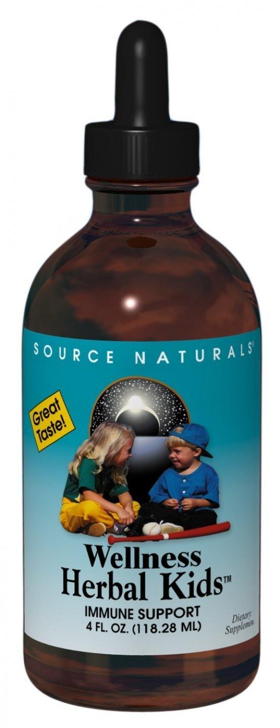 Source Naturals Wellness Herbal Kids Liquid, Immune Support for Children Ages 1-12, 4 Ounce - Vitamins Emporium