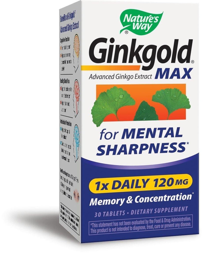 Nature's Way Ginkgold Max 120mg, 60 Tablets - Vitamins Emporium