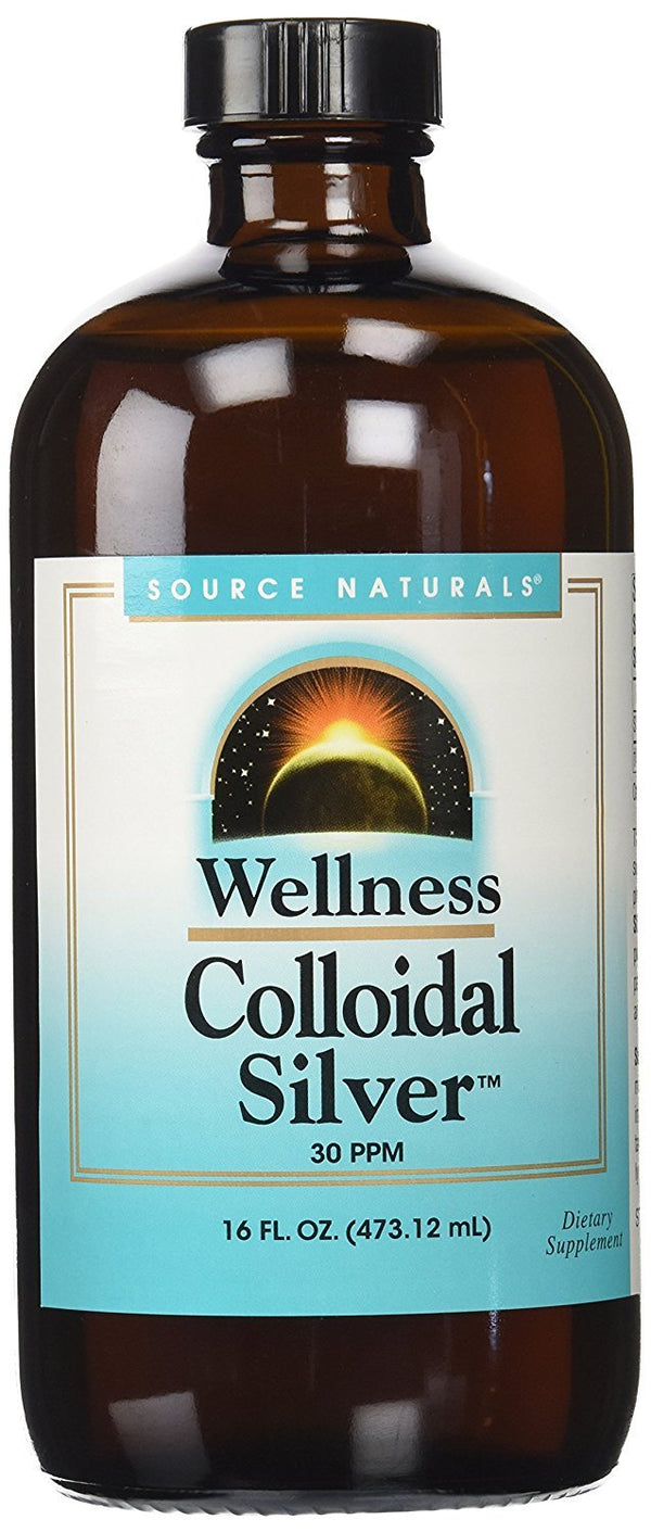 Source Naturals Wellness Collodal Silver 30PPM Stress Support - 16 Fluid Ounces - Vitamins Emporium