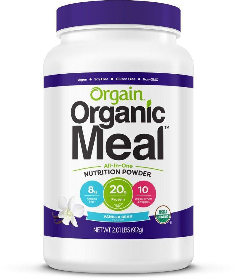 Orgain Organic Plant Based Meal Replacement Powder, Vanilla Bean, 2.01 Pound, 1 Count, Vegan, Non-GMO, Gluten Free, Packaging May Vary - Vitamins Emporium