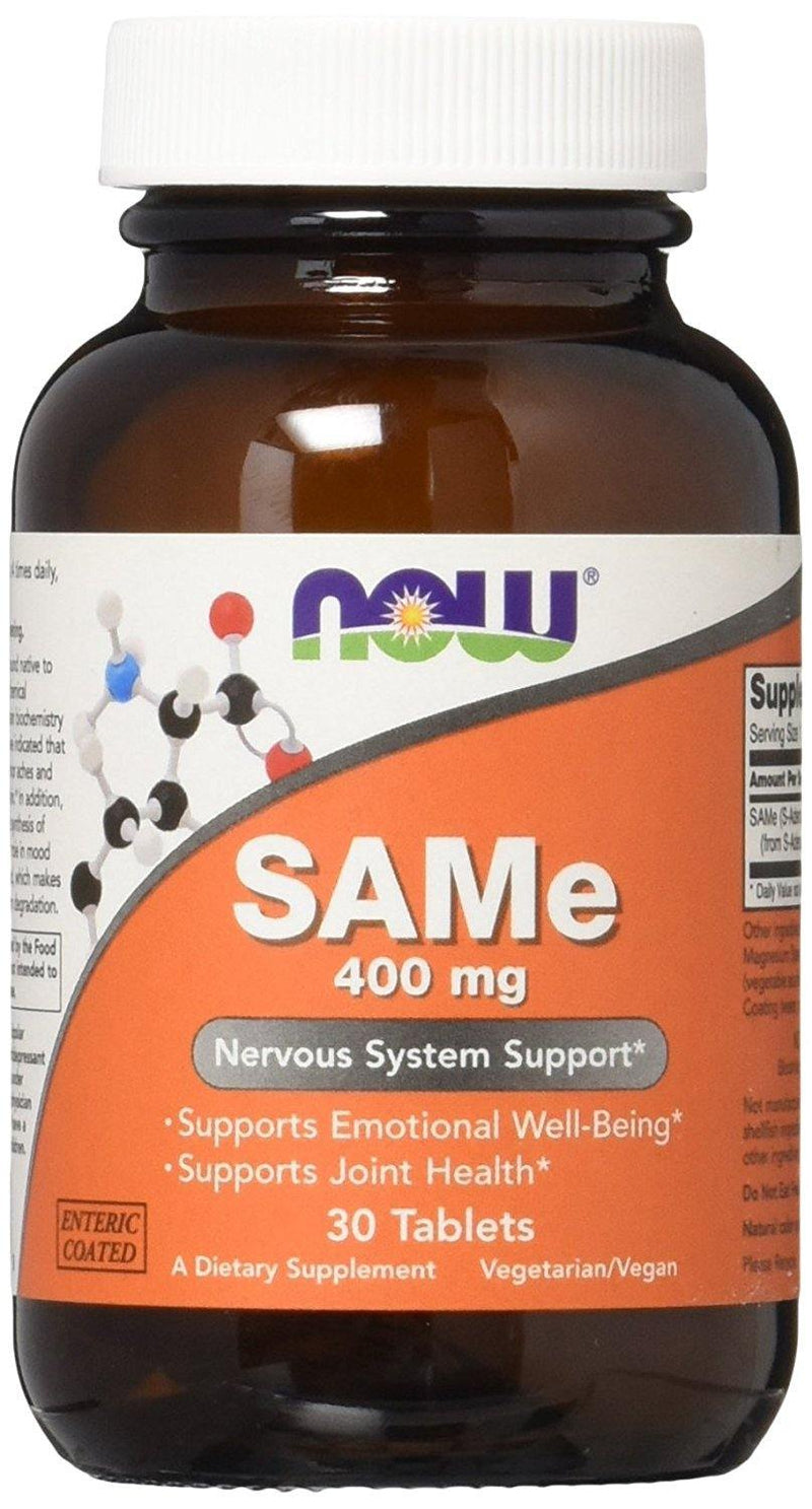 NOW Foods SAMe 400 mg, 30 Tablets - Vitamins Emporium
