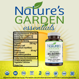Bilberry - 60 Veggie Caps - Full Spectrum Wild Harvest Bilberry Leaf & Concentrated Extract.